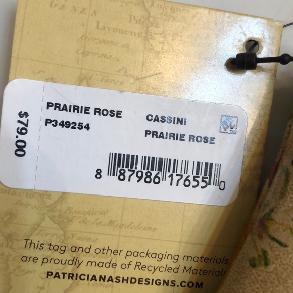 Patricia Nash Cassini Full Grain Leather Wristlet Prairie Rose Print NWT & Card - Picture 5 of 13